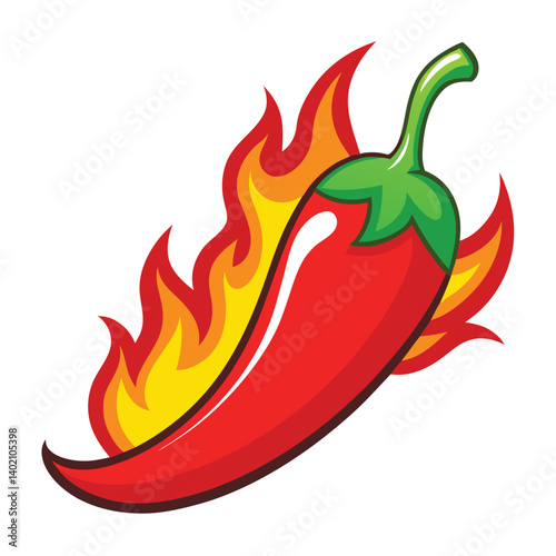 red chilli with firing vector