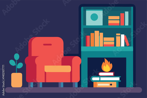 living room interior with furniture