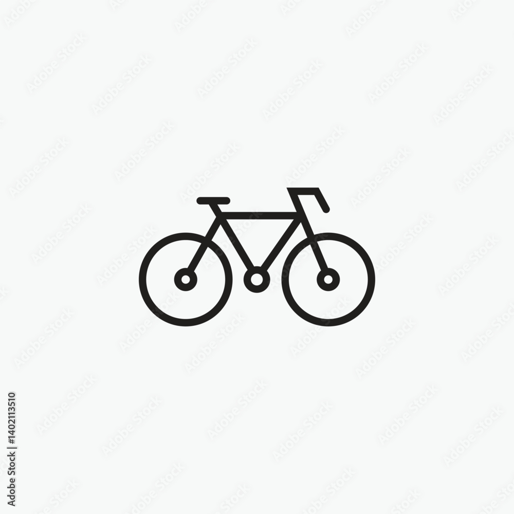 Bicycle icon in thin line style. Bike, car, cycle, gear, Vector illustration graphic design Bicycle icon in thin line style. Bike, car, cycle, gear, Vector illustration graphic design
