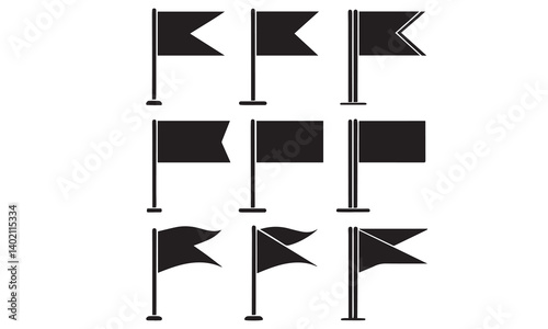 flag silhouettes