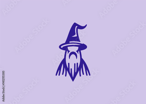 Wizard logo with magical and mystical flair