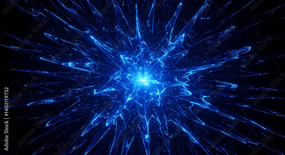 Fototapeta premium Celestial Fractal Bloom AI Generated