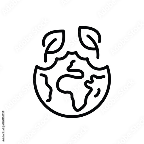 Black line icon for environmental diseases