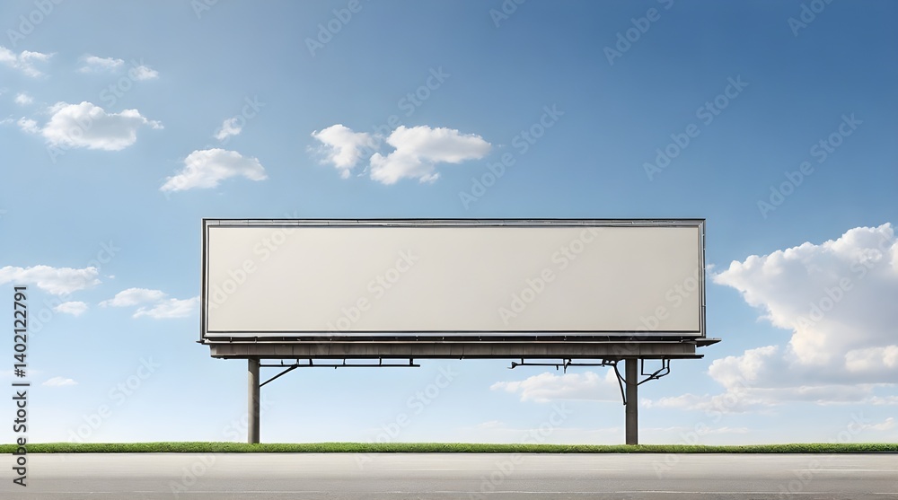 Obraz premium A large empty billboard in a horizontal.generative.ai