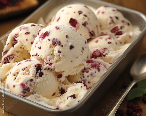 Cranberry Ice Cream Dish photo