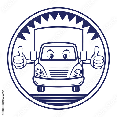 Cartoon Truck Giving Thumbs Up