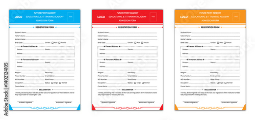 Admission from the design template.