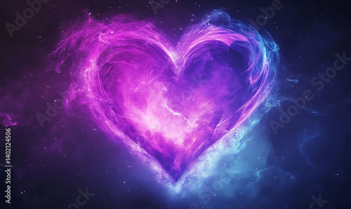 Symmetrical Abstract Heart with Vibrant Colors
