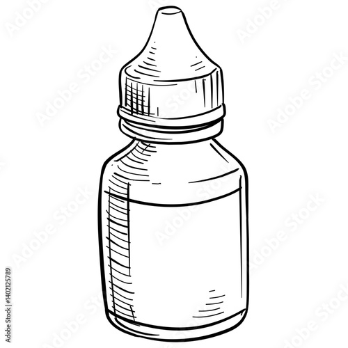 eye drops handdrawn illustration