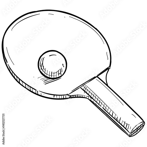 ping pong handdrawn illustration