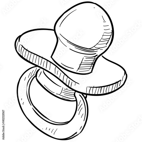 pacifier handdrawn illustration