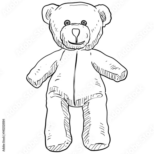teddy bear handdrawn illustration