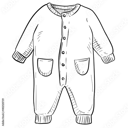 baby sleepwear handdrawn illustration