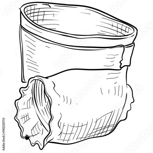 baby diaper handdrawn illustration