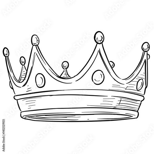 crown handdrawn illustration