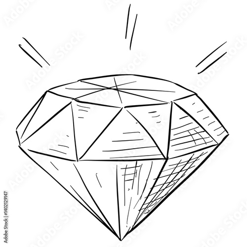 diamond handdrawn illustration