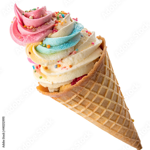 ice cream cone isolated on transparent background
