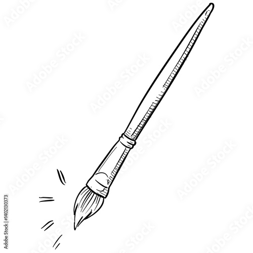 paint brush handdrawn illustration