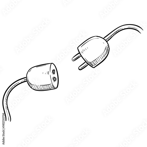 power socket handdrawn illustration