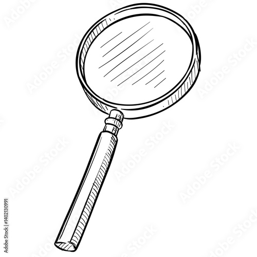 magnifying glass handdrawn illustration