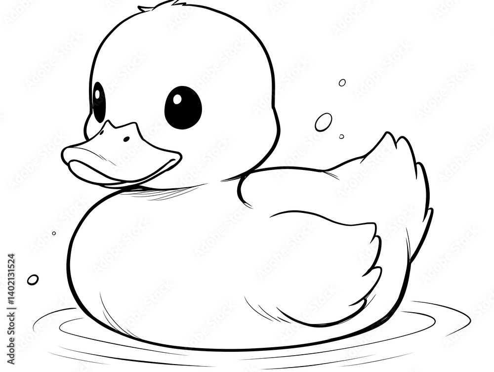 Cute Duck Coloring Page Cute Duck Coloring Page