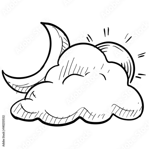 cloudy handdrawn illustration