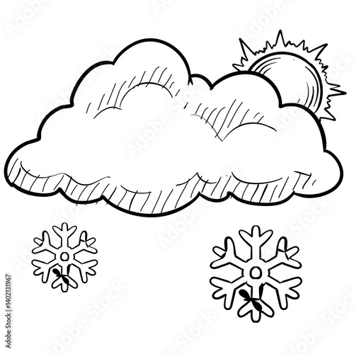snow handdrawn illustration