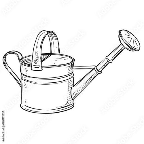 watering can handdrawn illustration