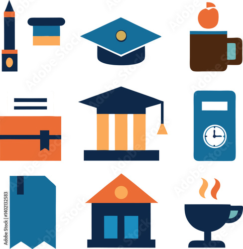 education icons set
