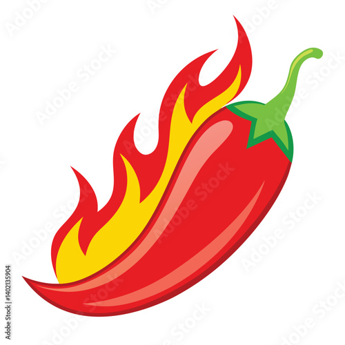 red chilli with firing vector