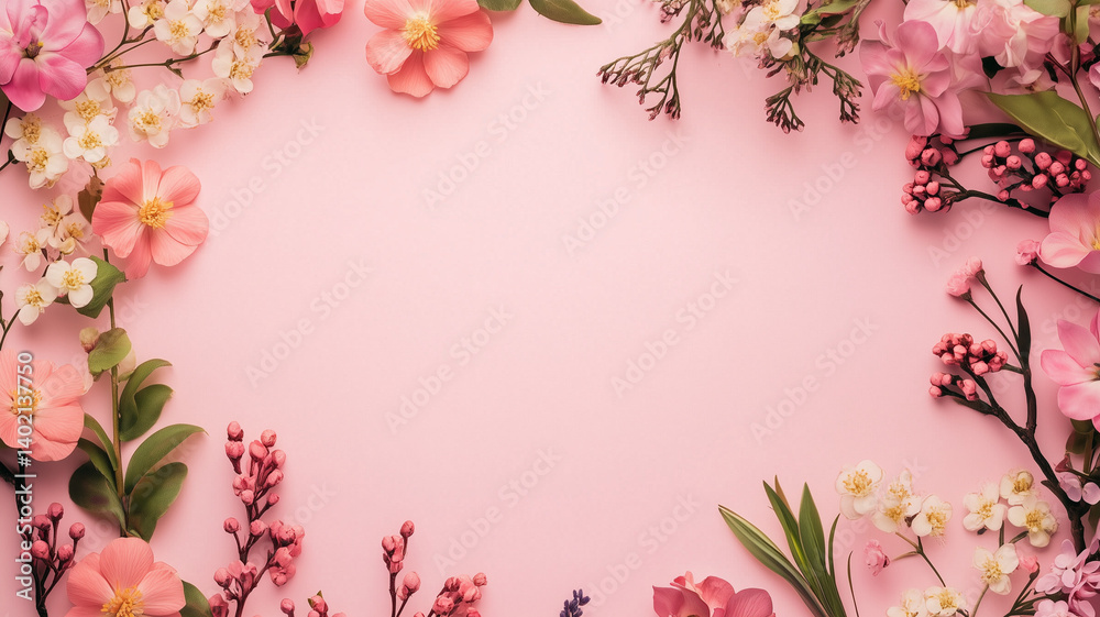 Fototapeta premium spring flowers background