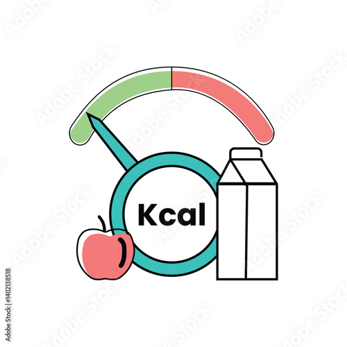 Web Set of Nutrition, Healthy food and Detox Diet Vector Icons. Contains such Icons as Metabolism, Caunt Calories, Palm oil free, Zero thans fat, Probiotics and more. Simple Outline icons collection.