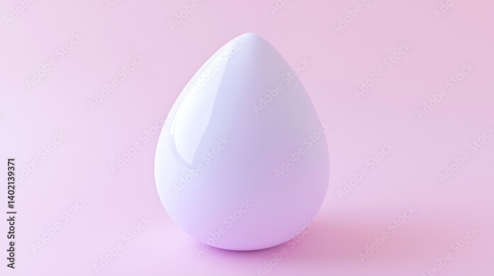 Pastel Drop Shape on a Pink Background Pastel Drop Shape on a Pink Background