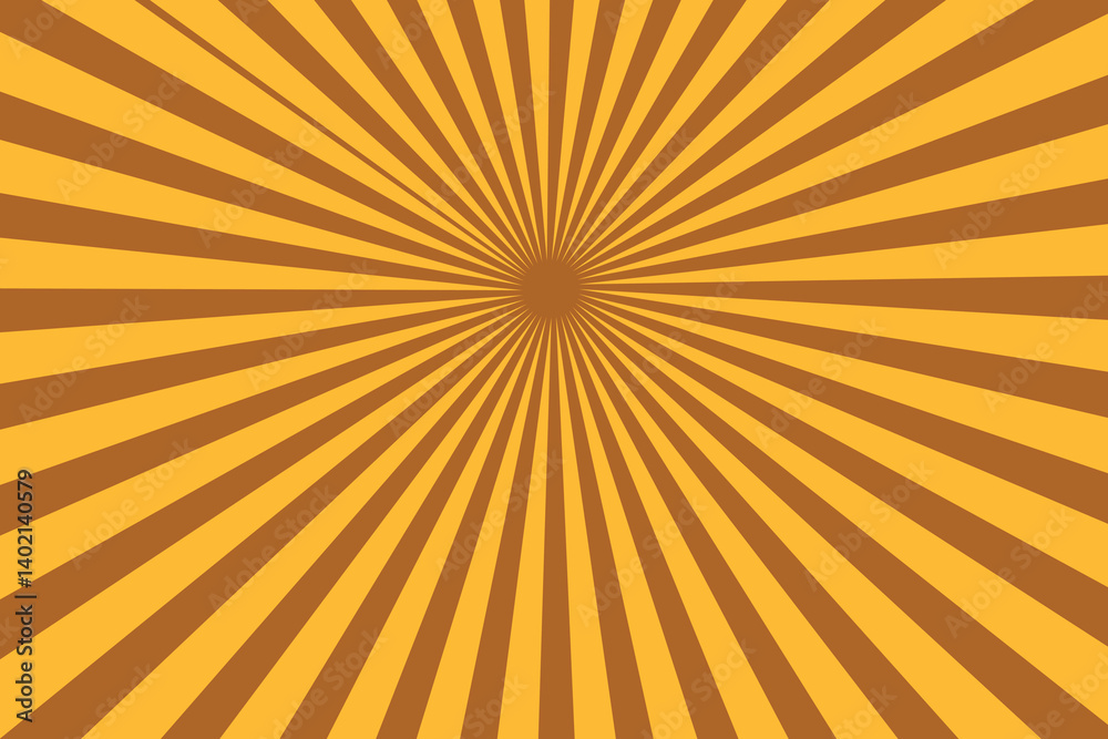 Fototapeta premium Retro sunburst ray in vintage style. Yellow sun ray background.