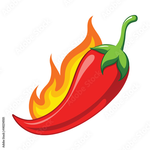 red chilli with firing vector