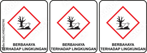 Stiker peringatan bahaya industri