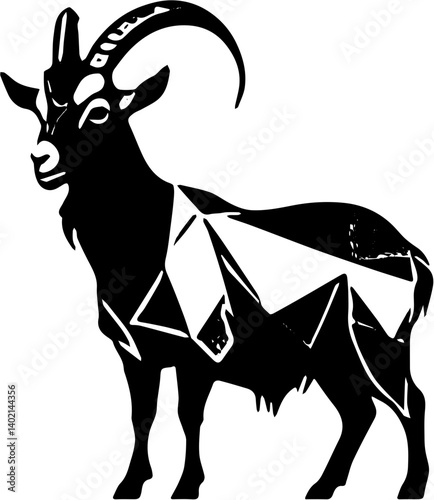 vector illustration of a goat