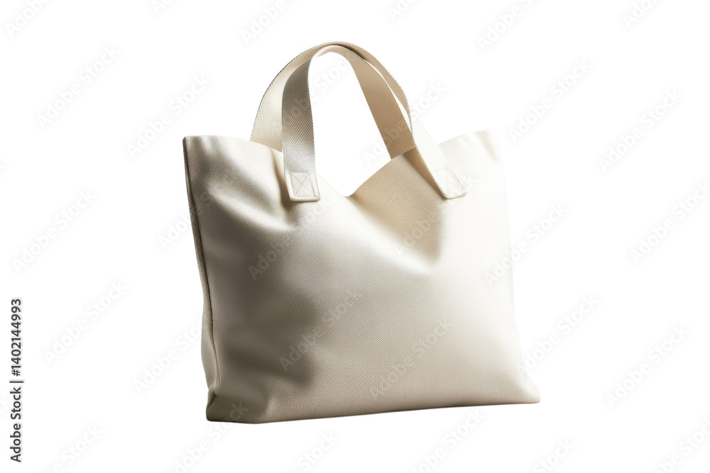 Elegant cream tote bag stylish design perfect for everyday use Neutral background studio shot Elegant cream tote bag stylish design perfect for everyday use Neutral background studio shot