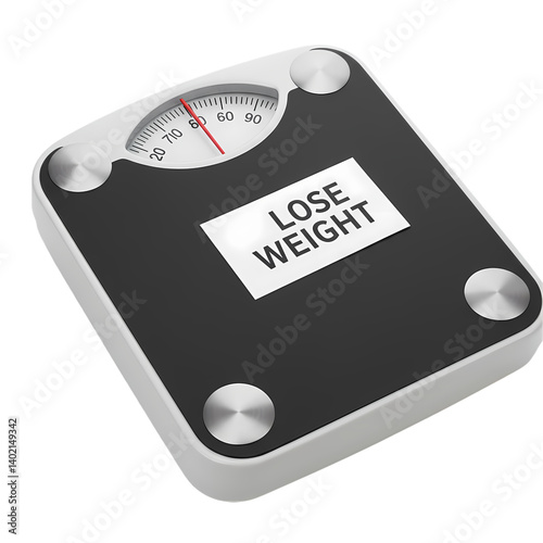 Lose Weight Scale Image on Transparent  background