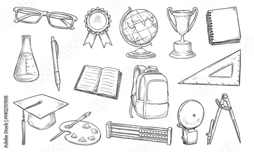 school handdrawn collection