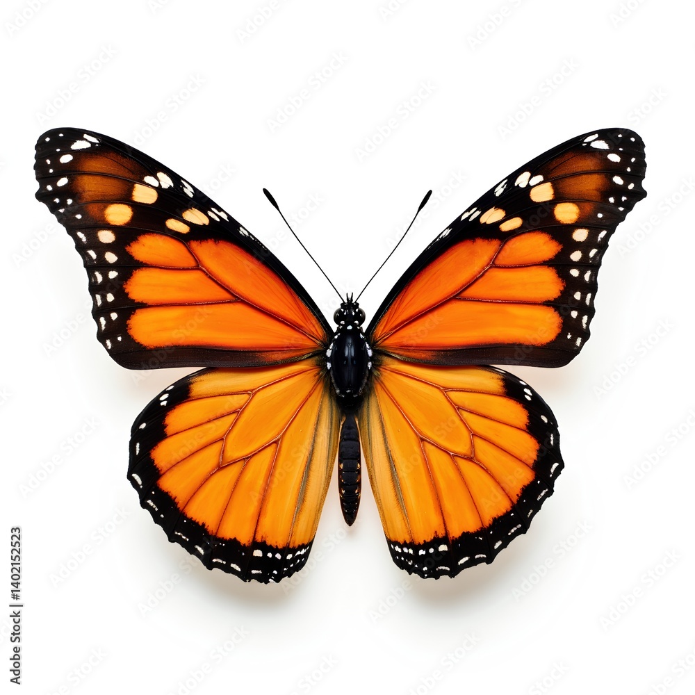 Fototapeta premium Vibrant Monarch Butterfly with Striking Orange and Black Wings