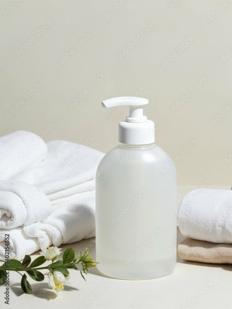 Elegant Beauty Product Mockup in Soft Minimalist Setting