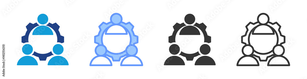 Collaborate icon set multiple style collection Collaborate icon set multiple style collection