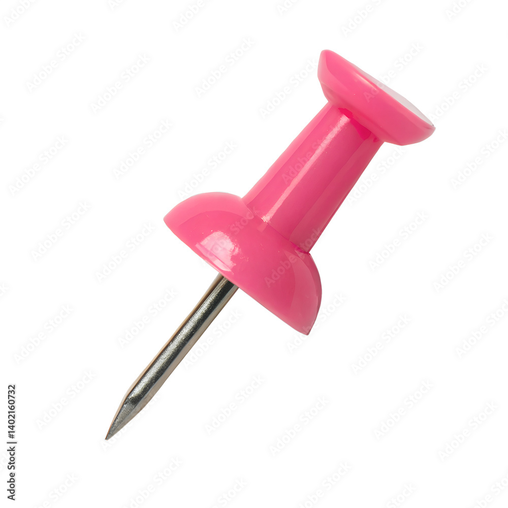 pink push pin isolated on transparent background pink push pin isolated on transparent background