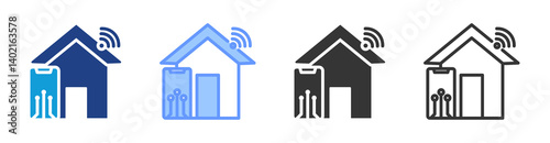 Smarthome icon set multiple style collection