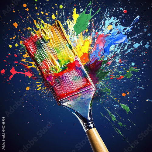 Liquid splash Color design and Paintbrush, Art, Colors, Paint, Creativity, A painting background