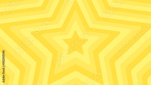同心状の星、イメージ背景、ポップなデザイン、装飾的な放射型図形