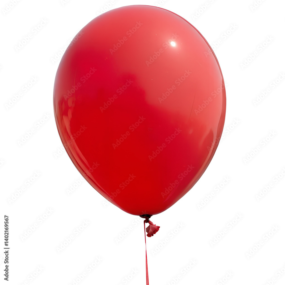 Red balloon isolated on transparent background Red balloon isolated on transparent background