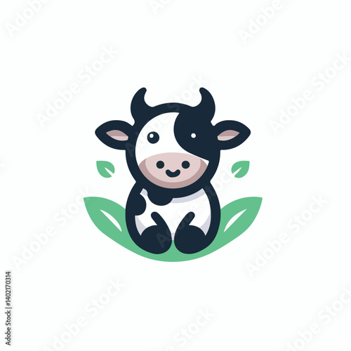 cute cow image vector