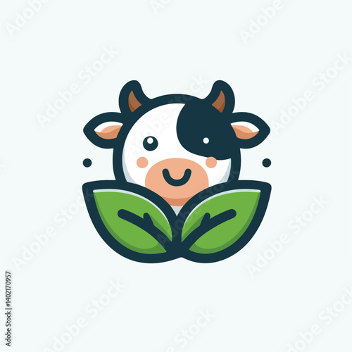cute cow image vector